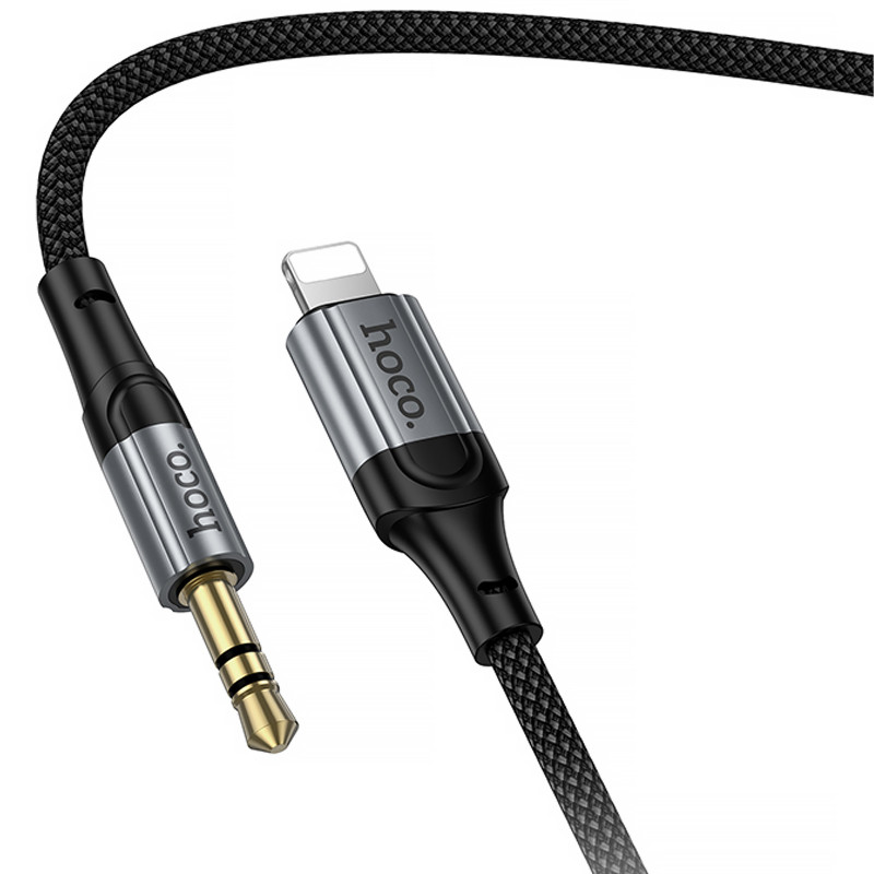 Аудио кабель Aux Hoco UPA33A Nuevo (Lightning to AUX 3.5mm) (1.5m) (Black) в магазине vchehle.ua
