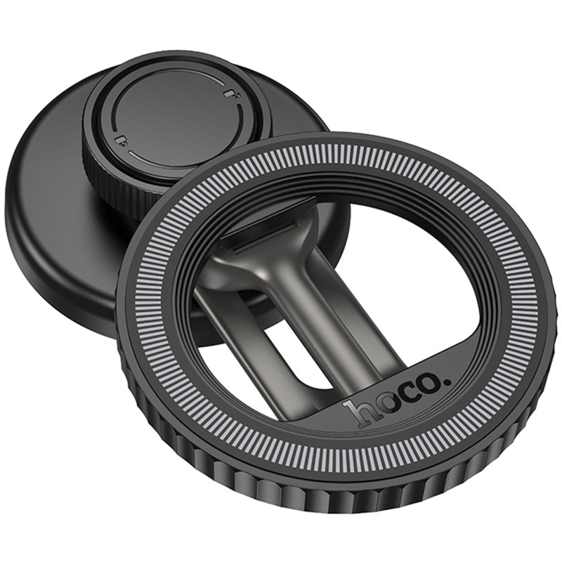 Автодержатель Hoco H77 View (center console) (Black / Metal gray) в магазине vchehle.ua