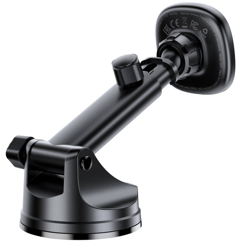 Фото Автотримач з БЗП Acefast D47 Magnetic Charging 15W (center console) (Black) в маназині vchehle.ua