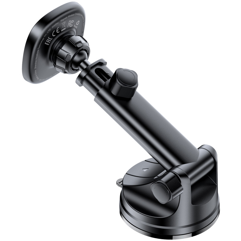 Автотримач з БЗП Acefast D47 Magnetic Charging 15W (center console) (Black) в магазині vchehle.ua