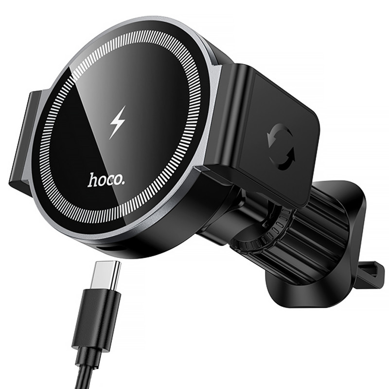 Автодержатель с БЗУ Hoco HW35 Power 15W (air outlet) (Black)