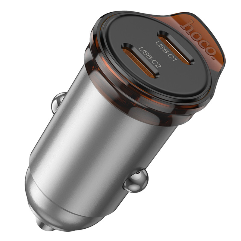 АЗУ Hoco NZ16B Rigorous PD45W (2USB-C) (Metal grey) в магазине vchehle.ua