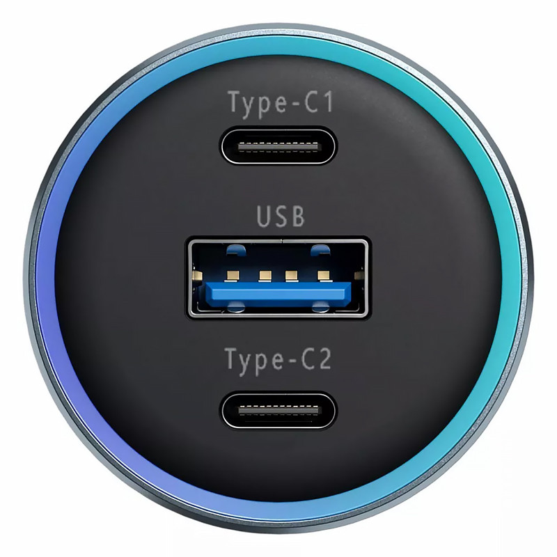 Фото АЗП Proove Super Charge 130W PD100W+QC3.0 (1USB-A/2C) (Metal gray) в маназині vchehle.ua
