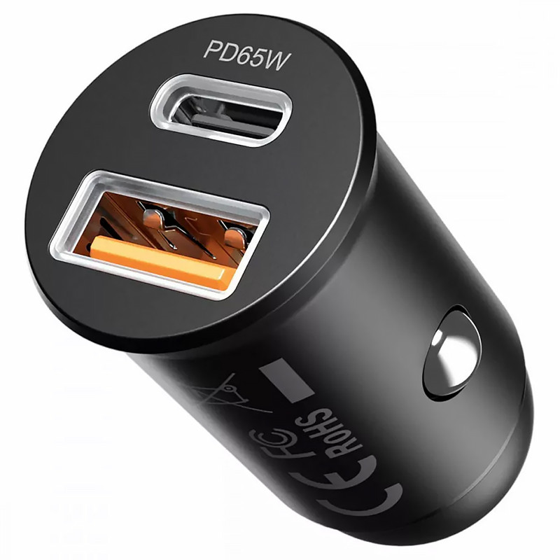 Фото АЗП Proove Tiny Power Pro 65W PD65W+QC3.0 (1USB-A/1C) (Black) в маназині vchehle.ua