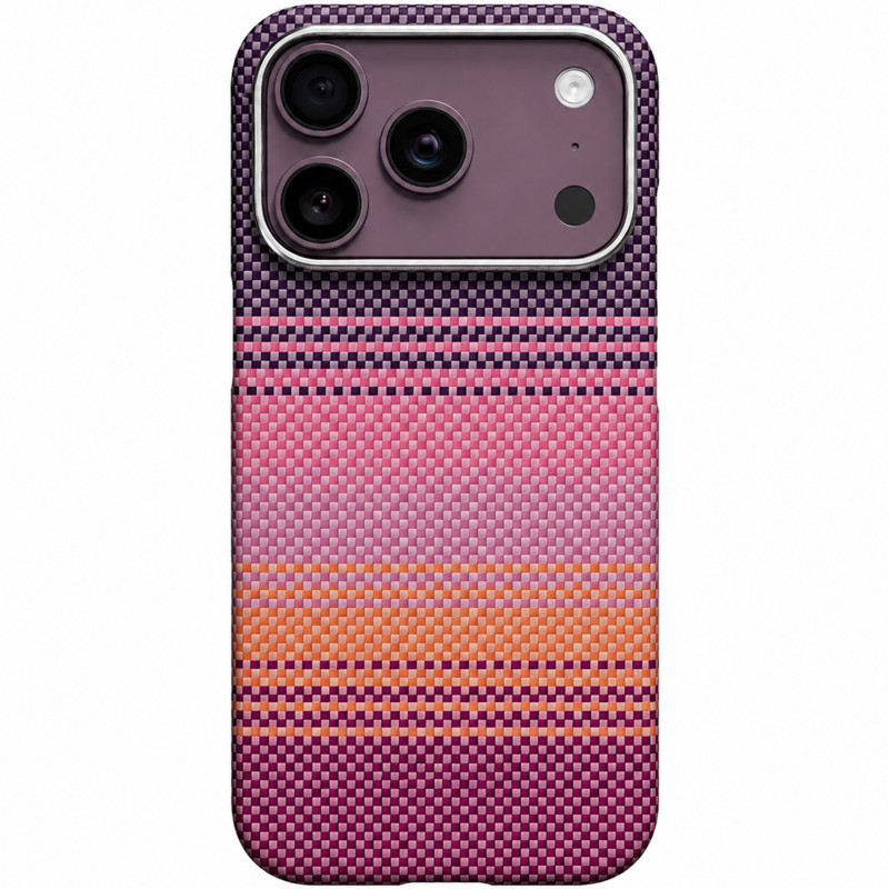 Чехол PC Carbon Protection Slim with Magnetic Fit для Apple iPhone 17 Pro Max / 18 Pro Max (6.9") (Cherry)