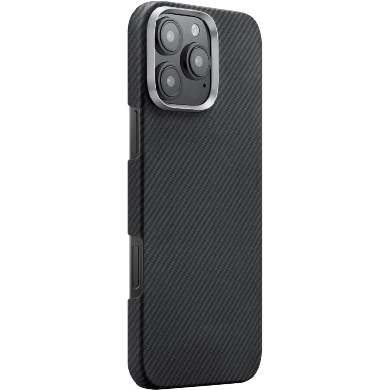 Чехол PC Carbon Protection Slim with Magnetic Fit для Apple iPhone 16 Pro (6.3") (Black)