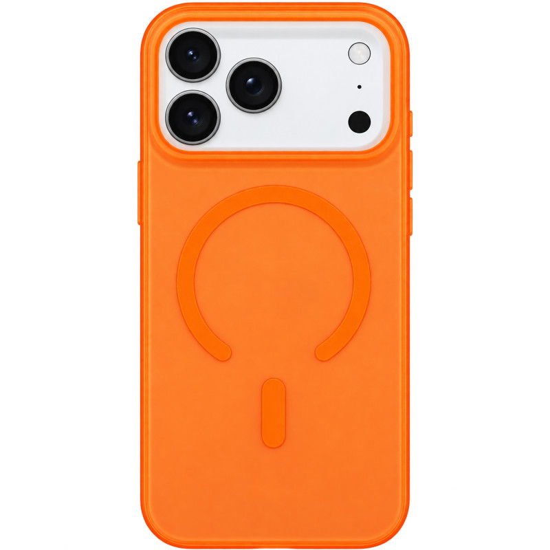 Чехол PC Matte Color with Magnetic Fit для Apple iPhone 17 Pro / 18 Pro (6.3") (Orange)