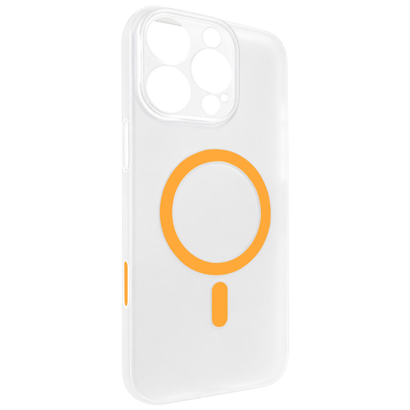 Чехол PC Slim Matte with Magnetic Fit (camera button) для Apple iPhone 16 Pro (6.3") (Orange)