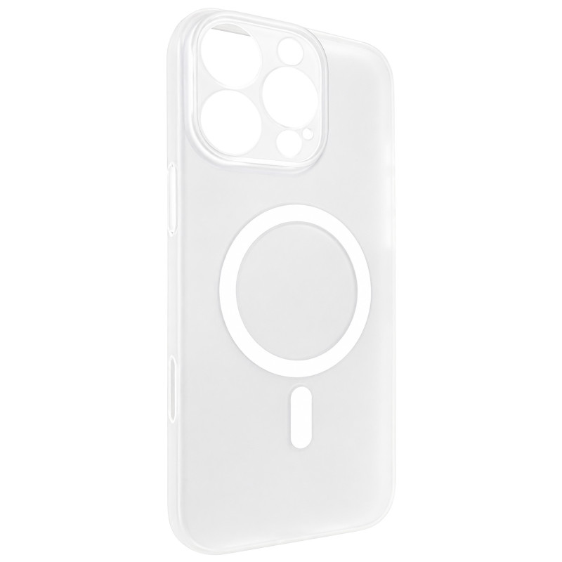 Чехол PC Slim Matte with Magnetic Fit (camera button) для Apple iPhone 16 Pro (6.3") (White)