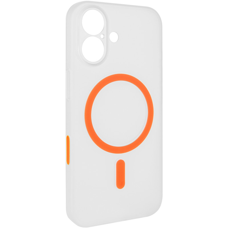 Чехол PC Slim Matte with Magnetic Fit (camera button) для Apple iPhone 17 (6.3") (Orange)