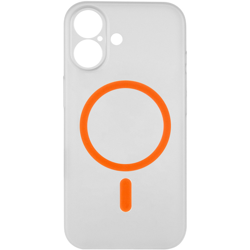 Фото Чехол PC Slim Matte with Magnetic Fit (camera button) для Apple iPhone 17 (6.3") (Orange) в магазине vchehle.ua