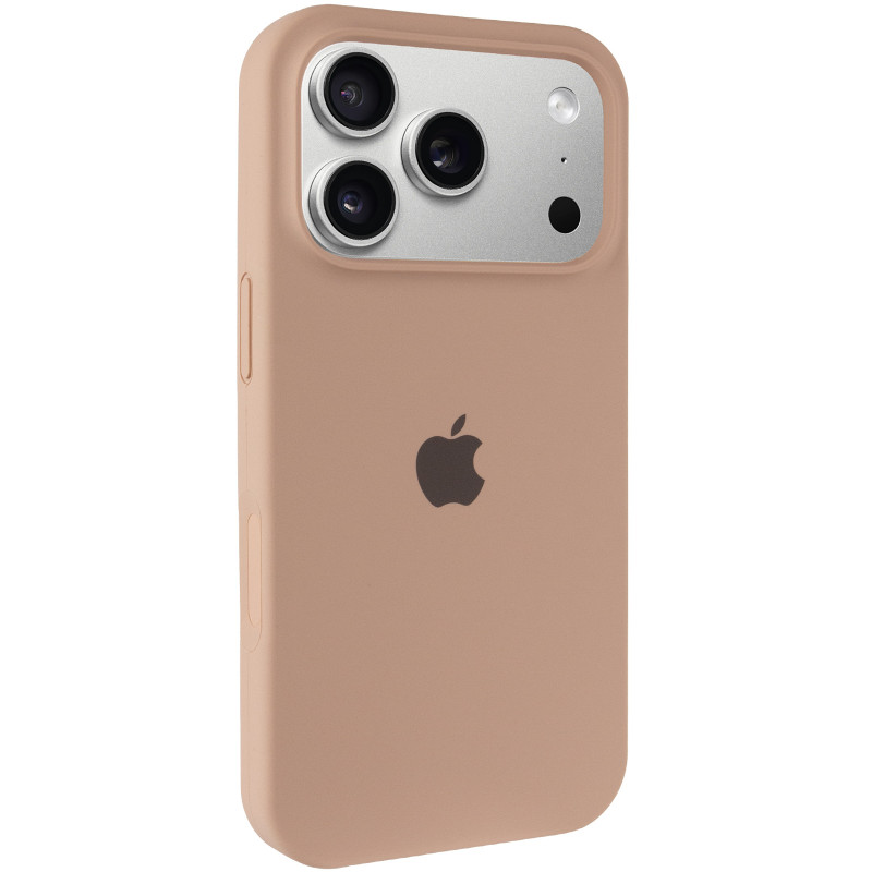 Чехол Silk (AA) Logo with Magnetic Fit для Apple iPhone 17 Pro (6.3") (Бежевый / Desert Gold)