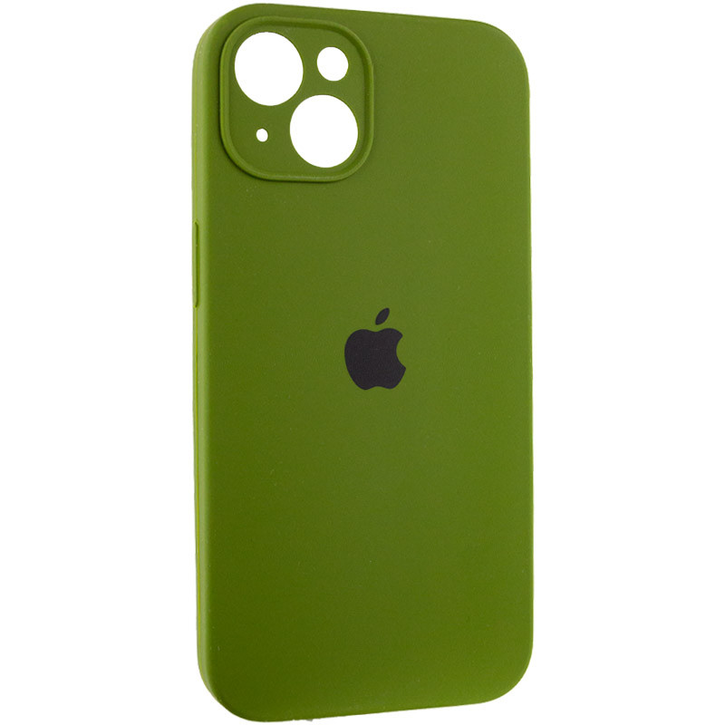 Фото Чехол Silk Full Camera Protective (AA) для Apple iPhone 13 (6.1") (Зеленый / Dark Olive) на vchehle.ua