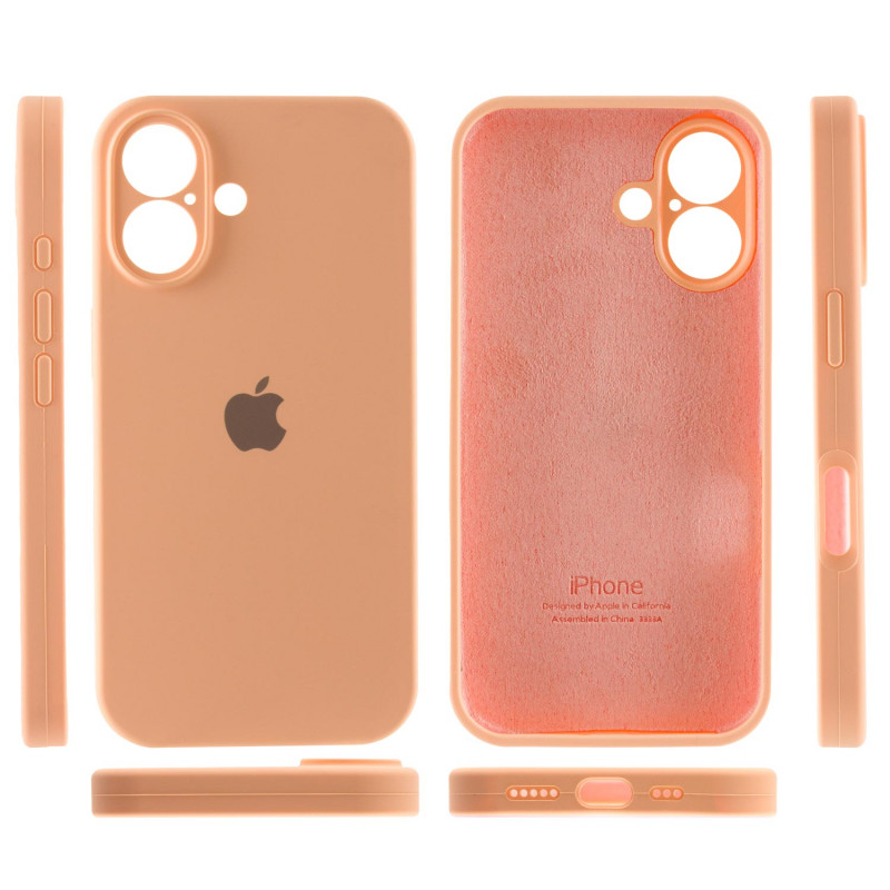 Фото Чехол Silk Full Camera Protective (AA) для Apple iPhone 16 (6.1") (Оранжевый / Cantaloupe) в магазине vchehle.ua