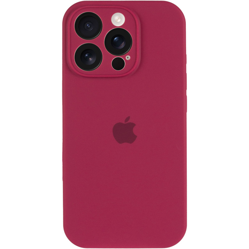 Фото Чехол Silk Full Camera Protective (AA) для Apple iPhone 16 Pro (6.3") (Красный / Rose Red) на vchehle.ua