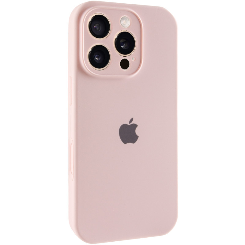 Чехол Silk Full Camera Protective (AA) для Apple iPhone 16 Pro (6.3") (Розовый / Chalk Pink)