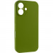 Чехол Silk Full Camera Protective (AA) NO LOGO для Apple iPhone 16 (6.1") (Зеленый / Dark Olive)