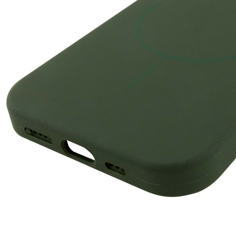 Купить Чехол Silk Full Protective (AA) NO LOGO with Magnetic Fit для Apple iPhone 15 (6.1") (Зеленый / Cyprus Green) на vchehle.ua