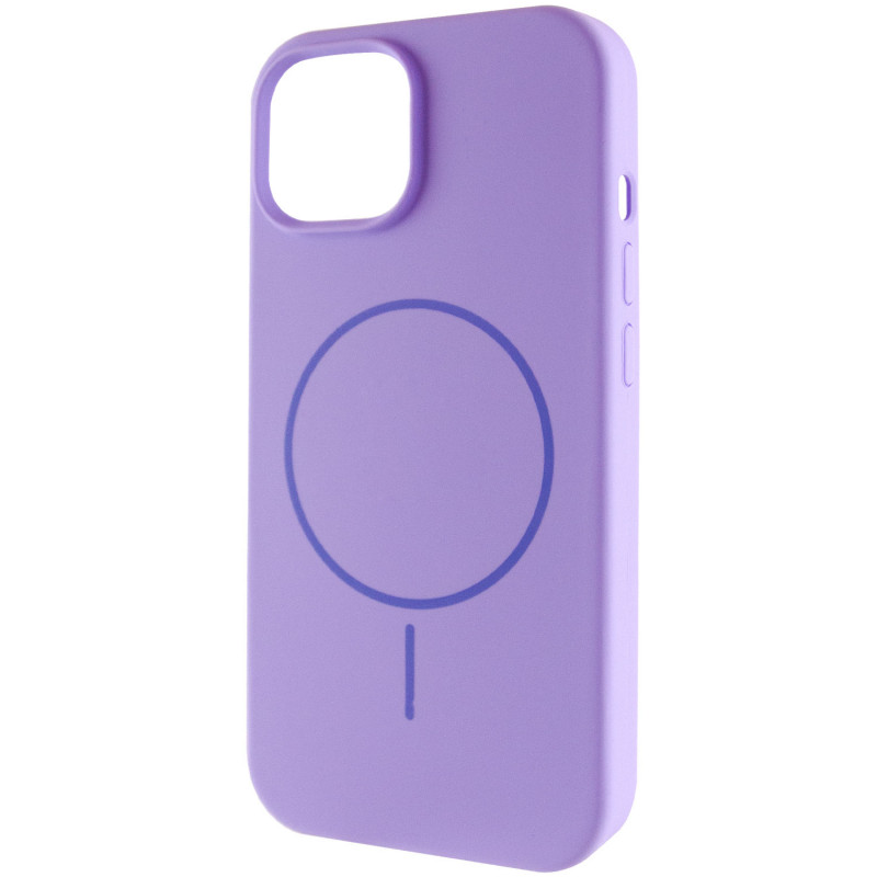 Чехол Silk Full Protective (AA) NO LOGO with Magnetic Fit для Apple iPhone 15 (6.1") (Сиреневый / Dasheen)