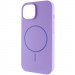Чехол Silk Full Protective (AA) NO LOGO with Magnetic Fit для Apple iPhone 15 (6.1") (Сиреневый / Dasheen)