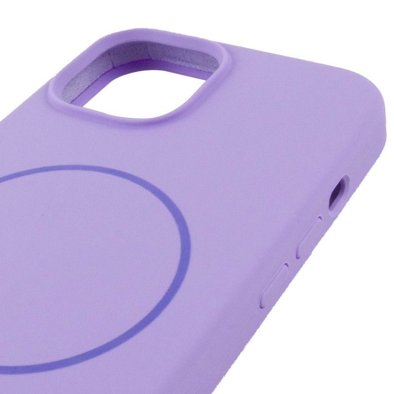 Чехол Silk Full Protective (AA) NO LOGO with Magnetic Fit для Apple iPhone 15 (6.1") (Сиреневый / Dasheen) в магазине vchehle.ua