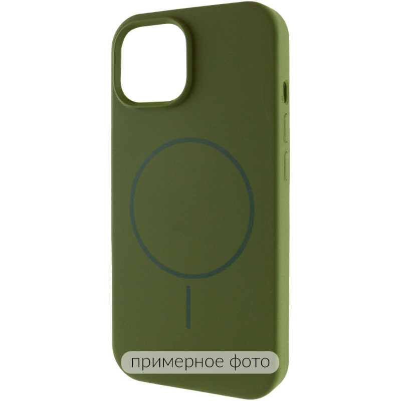 Чехол Silk Full Protective (AA) NO LOGO with Magnetic Fit для Apple iPhone 17 (6.3") (Зеленый / Dark Olive)