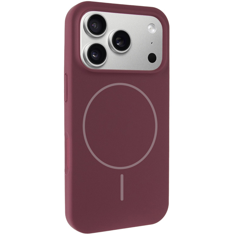 Чехол Silk Full Protective (AA) NO LOGO with Magnetic Fit для Apple iPhone 17 Pro Max (6.9") (Бордовый / Plum)