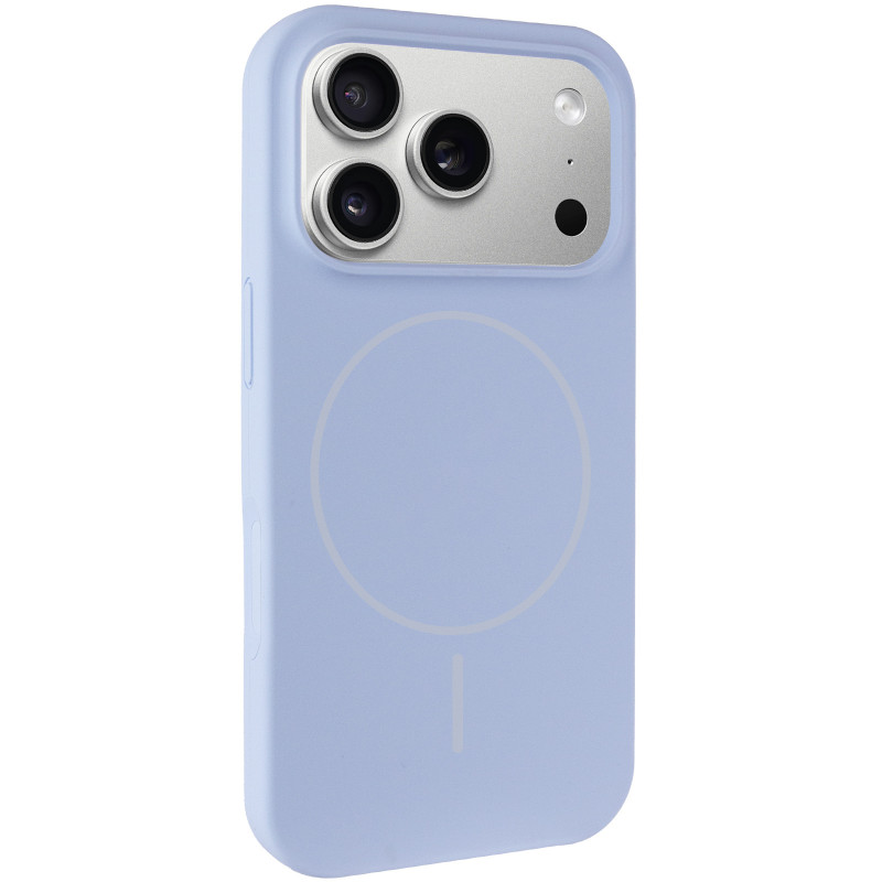 Чехол Silk Full Protective (AA) NO LOGO with Magnetic Fit для Apple iPhone 17 Pro Max (6.9") (Голубой / Lilac Blue)