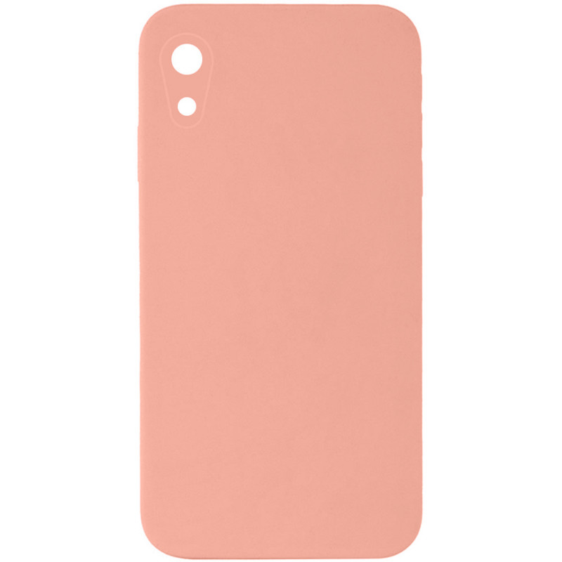 Чехол Silk Square Full Camera Protective (AA) NO LOGO для Apple iPhone XR (6.1") (Персиковый / Peach)
