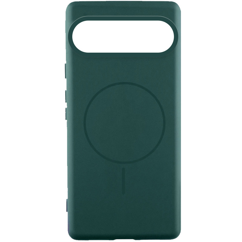 Чехол Silicone Cover Lakshmi (AA) with Magnetic Fit для Google Pixel 9 / 9 Pro (Зеленый / Dark green)