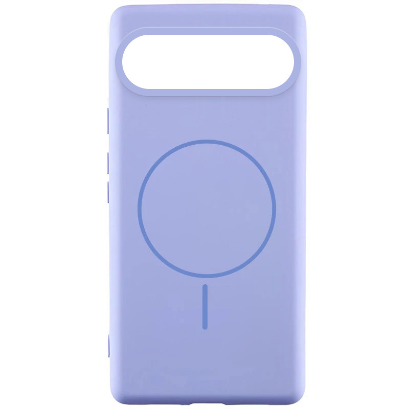 Чехол Silicone Cover Lakshmi (AA) with Magnetic Fit для Google Pixel 9 / 9 Pro (Сиреневый / Dasheen)