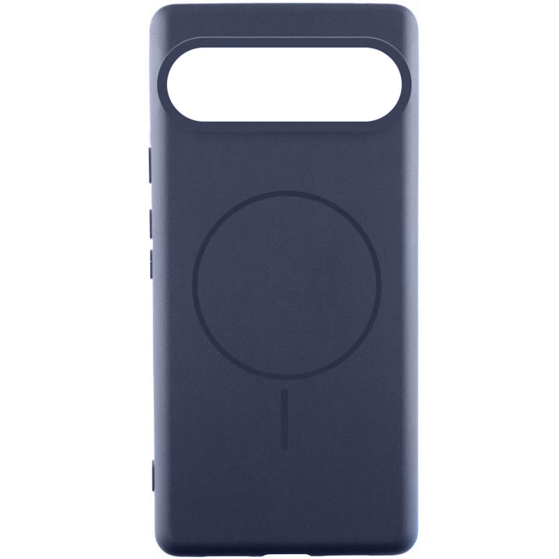 Чехол Silicone Cover Lakshmi (AA) with Magnetic Fit для Google Pixel 9 / 9 Pro (Темно-синий / Midnight blue)