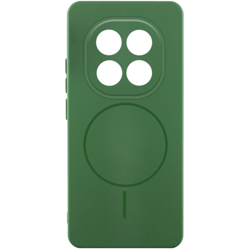 Чохол Silicone Cover Lakshmi Full Camera (AA) with Magnetic Fit на Xiaomi Redmi Note 15 Pro 4G (Зелений / Dark green)