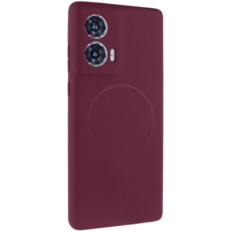 Чехол Silicone Cover Lakshmi Full Camera (AA) with Magnetic Fit для Motorola Edge 50 Fusion (Бордовый / Marsala)