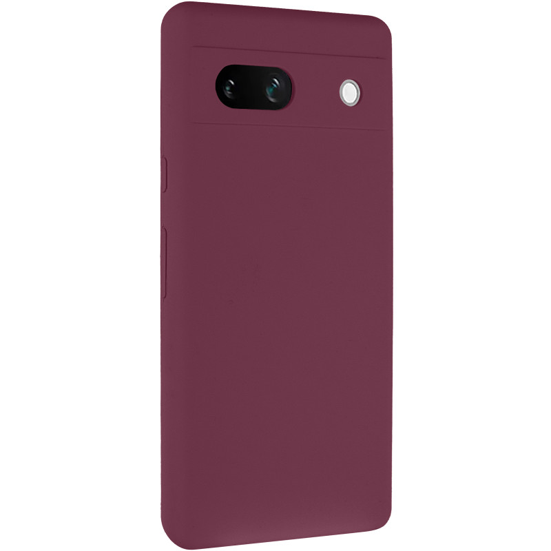 Чохол Silicone Cover Lakshmi Full Camera (AAA) на Google Pixel 7a (Бордовий / Plum)