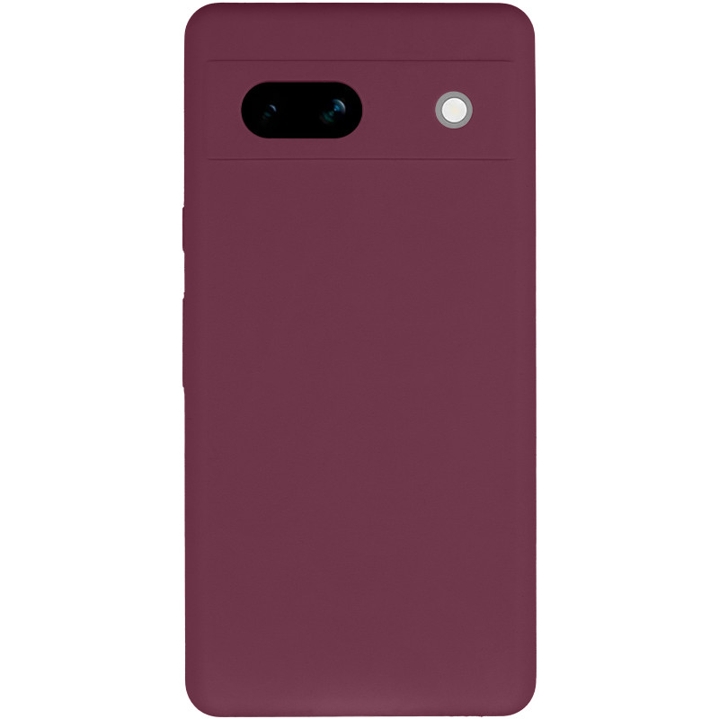 Фото Чохол Silicone Cover Lakshmi Full Camera (AAA) на Google Pixel 7a (Бордовий / Plum) на vchehle.ua