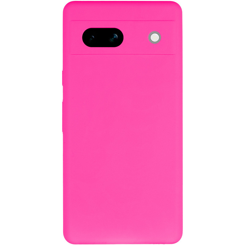 Фото Чохол Silicone Cover Lakshmi Full Camera (AAA) на Google Pixel 7a (Рожевий / Barbie pink) на vchehle.ua