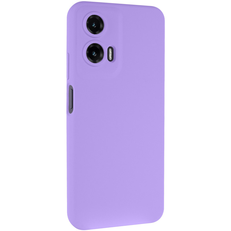 Чохол Silicone Cover Lakshmi Full Camera (AAA) на Motorola Moto G35 (Бузковий / Dasheen)