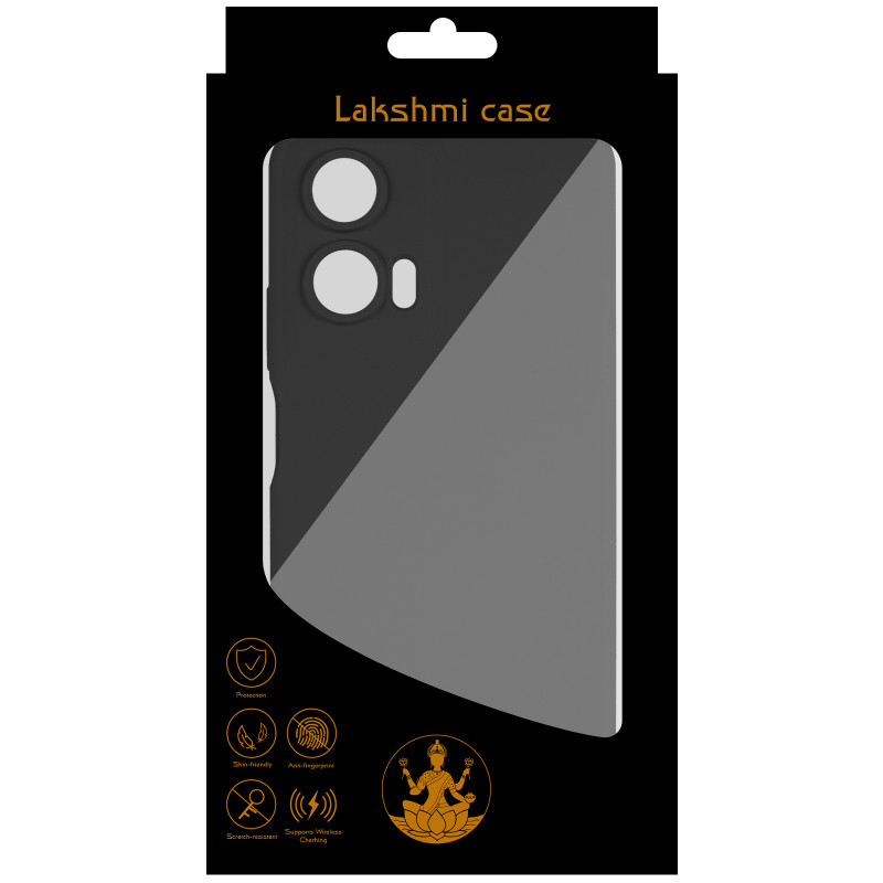 Чохол Silicone Cover Lakshmi Full Camera (AAA) на Motorola Moto G35 (Чорний / Black) в магазині vchehle.ua