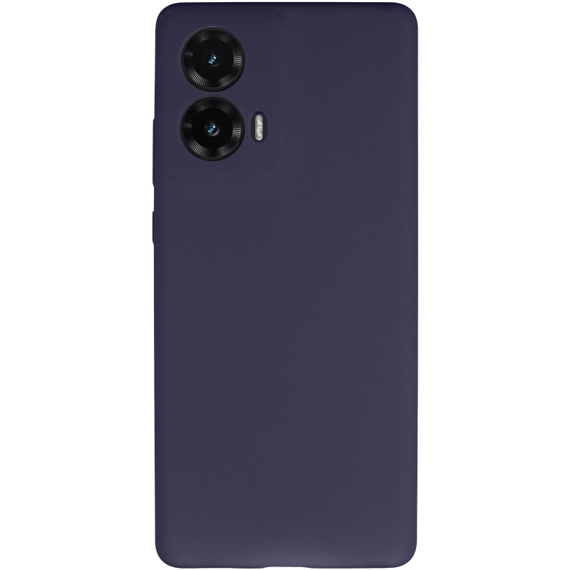 Фото Чохол Silicone Cover Lakshmi Full Camera (AAA) на Motorola Moto G85 (Темно-синій / Midnight blue) на vchehle.ua