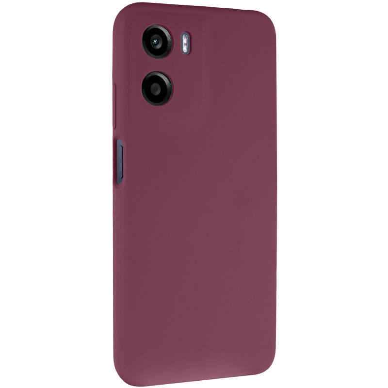 Чохол Silicone Cover Lakshmi Full Camera (AAA) на Motorola Moto G05 / E15 4G (Бордовий / Plum)