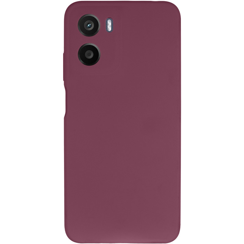 Фото Чохол Silicone Cover Lakshmi Full Camera (AAA) на Motorola Moto G05 / E15 4G (Бордовий / Plum) на vchehle.ua