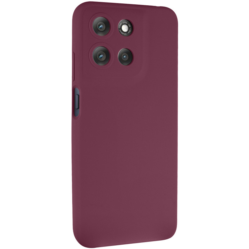 Чохол Silicone Cover Lakshmi Full Camera (AAA) на Motorola Moto G15 4G (Бордовий / Plum)
