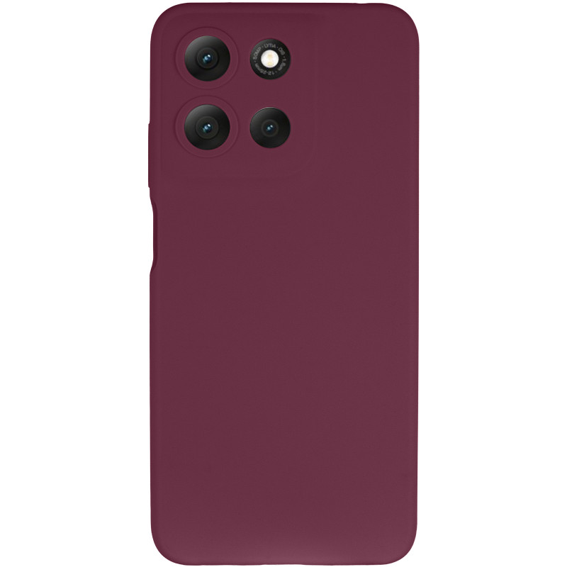 Фото Чохол Silicone Cover Lakshmi Full Camera (AAA) на Motorola Moto G15 4G (Бордовий / Plum) на vchehle.ua