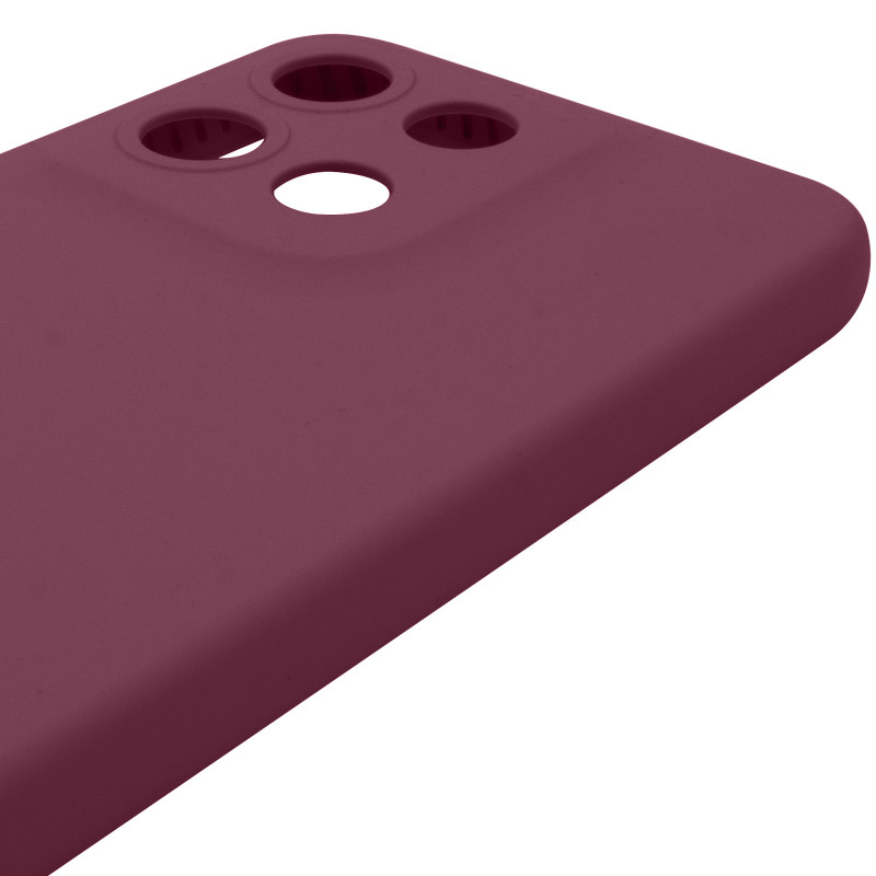 Чохол Silicone Cover Lakshmi Full Camera (AAA) на Motorola Moto G15 4G (Бордовий / Plum) в магазині vchehle.ua