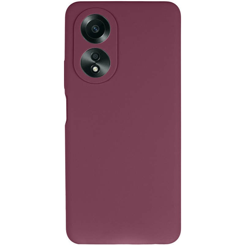 Фото Чехол Silicone Cover Lakshmi Full Camera (AAA) для Oppo A58 4G (Бордовый / Plum) на vchehle.ua