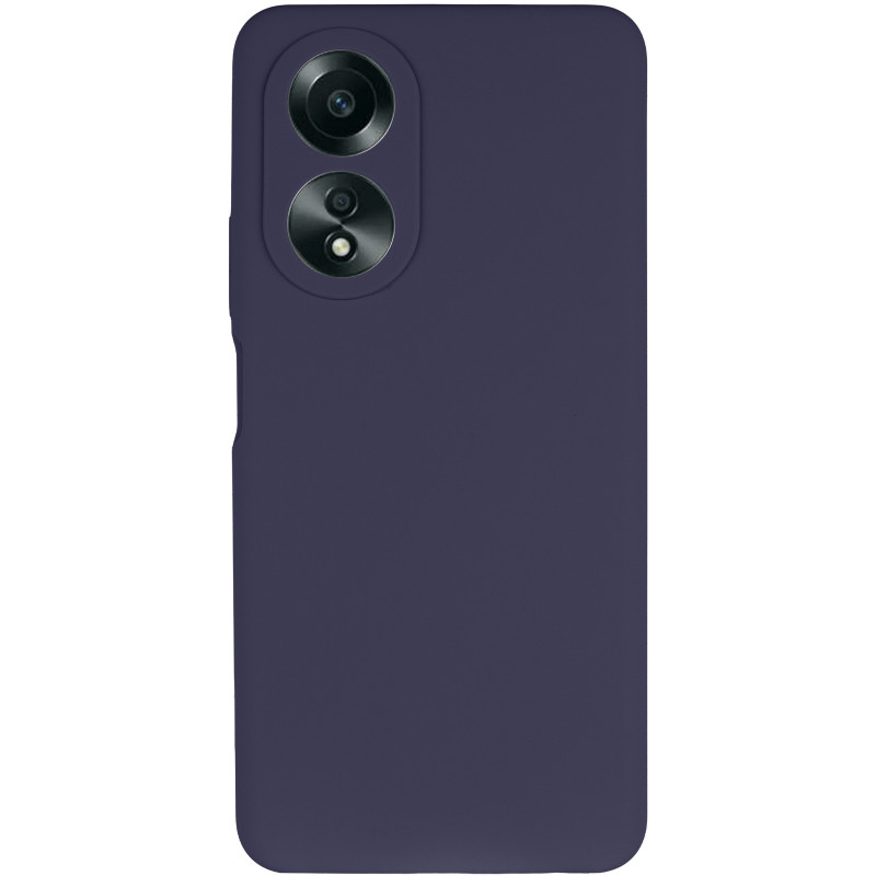Фото Чехол Silicone Cover Lakshmi Full Camera (AAA) для Oppo A58 4G (Темно-синий / Midnight blue) на vchehle.ua