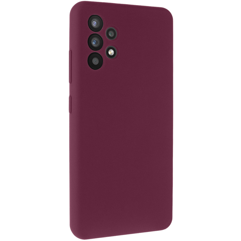 Чохол Silicone Cover Lakshmi Full Camera (AAA) на Samsung Galaxy A32 4G (Бордовий / Plum)