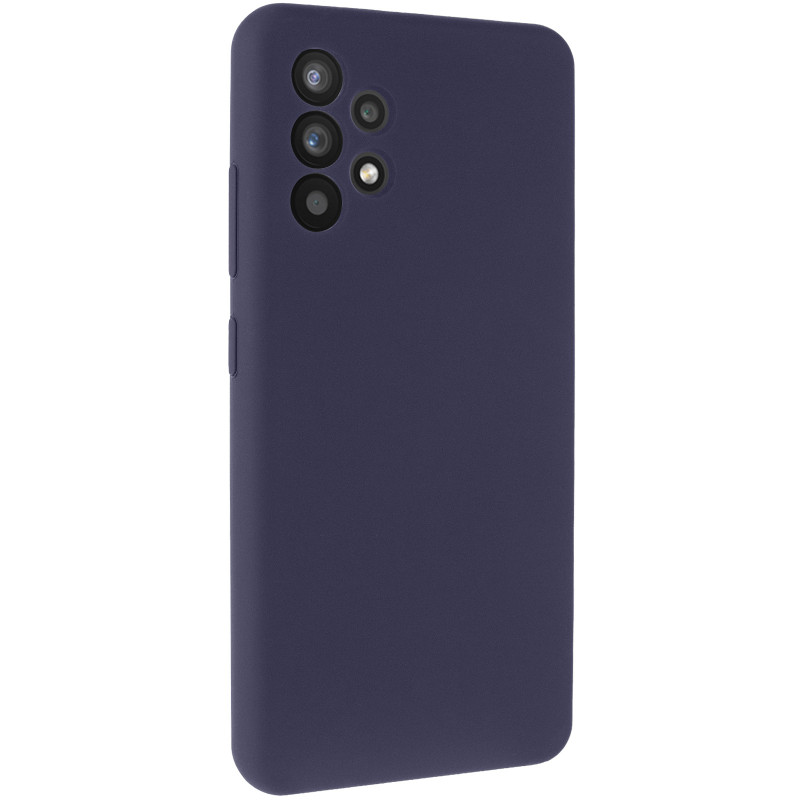 Чохол Silicone Cover Lakshmi Full Camera (AAA) на Samsung Galaxy A32 4G (Темно-синій / Midnight blue)