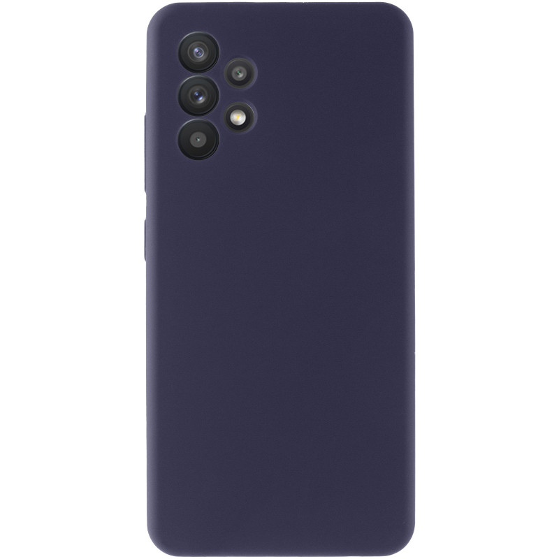 Фото Чохол Silicone Cover Lakshmi Full Camera (AAA) на Samsung Galaxy A32 4G (Темно-синій / Midnight blue) на vchehle.ua